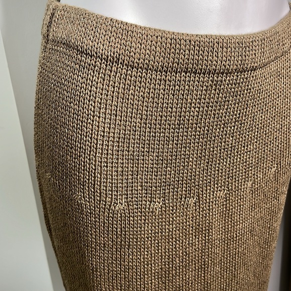 Casa Kaos Olive Rayon & Cotton Knit Pencil Skirt - Picture 3 of 4